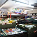 Crates of food at a Trussell Trust food bank (Photo: Trussell Trust)