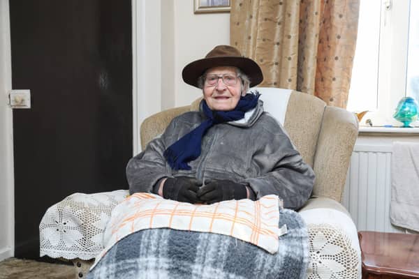 Ivor Gardner, a 103-year-old WW2 veteran who has spent the winter without heating after an energy left him without a working meter is keeping warm - under tea towels and wearing oven gloves.