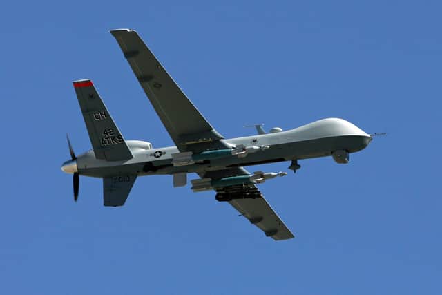 Russian jet intercepts and collides with US drone over Black Sea after dumping ‘environmentally unsound’ fuel (Credit: Getty Images). (Credit: Getty Images)