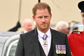 Prince Harry at the coronation of King Charles III