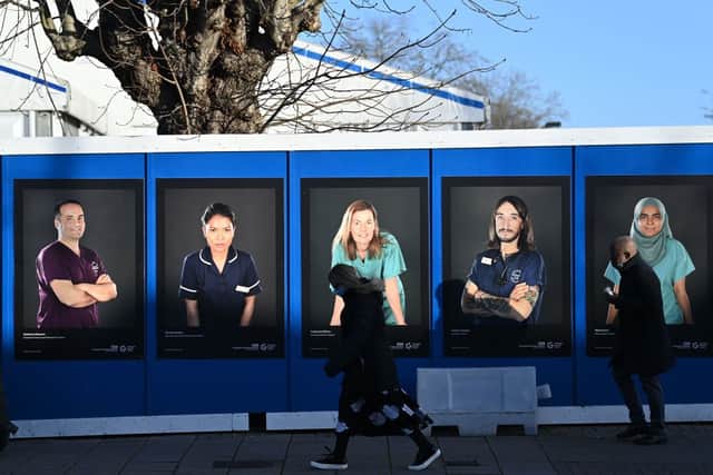 Staff shortages in health and social care could prevent NHS from tackling record waiting lists (Photo by JUSTIN TALLIS/AFP via Getty Images)