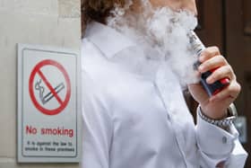 E-cigarettes could be given to smokers for free on the NHS as part of new plans to help people quit (TOLGA AKMEN/AFP via Getty Images))