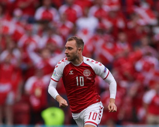 Denmark's midfielder Christian Eriksen during the UEFA EURO 2020 Group B football match between Denmark and Finland (Photo by FRIEDEMANN VOGEL/AFP via Getty Images)