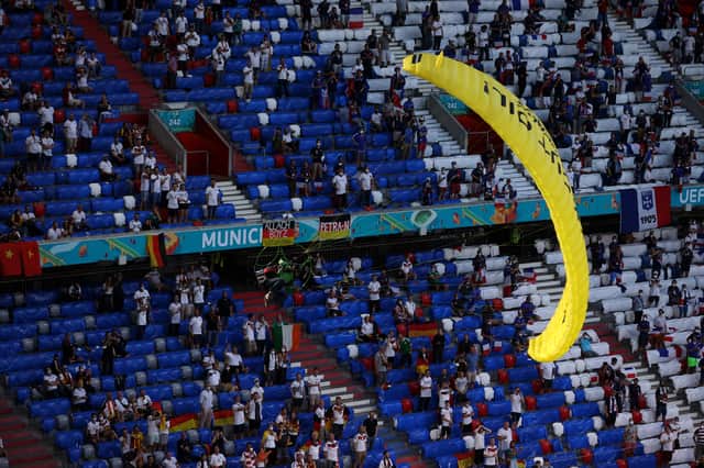 UEFA has said that “law authorities will take the necessary action” for what it called a “reckless and dangerous” act (Photo: Alexander Hassenstein/Getty Images)