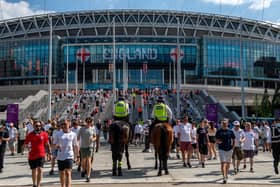 The spectator fell just after kick-off and was given medical attention at the ground before being taken to hospital (Photo: Chris J Ratcliffe/Getty Images)