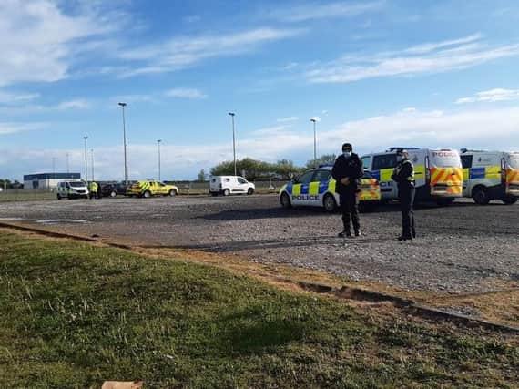 Police attended the playing field where the young boy was struck by lightning (JPIMedia)