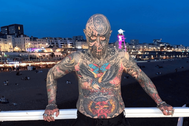 UK’s most tattooed man left with just 3% of his body uncovered after new designs