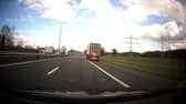 Tyre flies off car on the motorway.