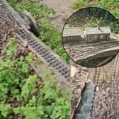 Lauren Grundy and husband Sean, both 35, discovered a 150m model railway track in the undergrowth of their new detached property in Morley, Derbyshire.