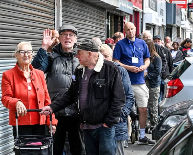 National Fish and Chip Day sees queues for 1p fish and chips.