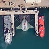 A UFO-like vehicle has been spotted on Google maps. Photo:  Google/Airbus/Maxar / SWNS