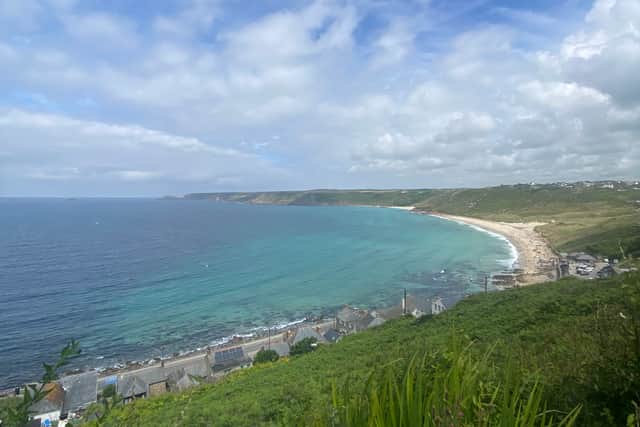 The view of Sennen Cove beach. (Photo: Isabella Boneham)