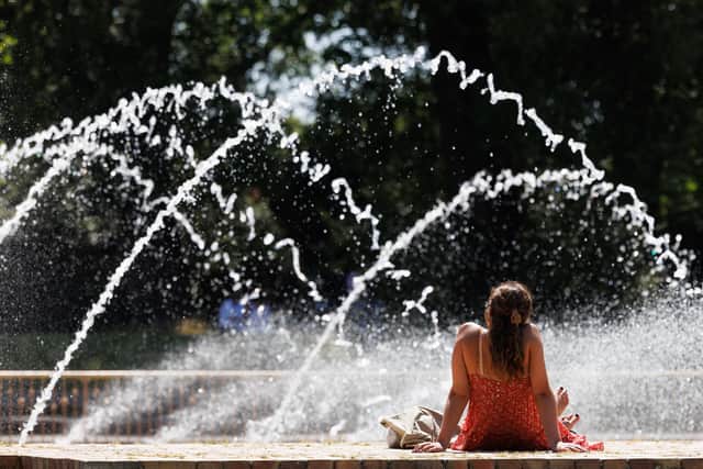 A yellow heat-health alert has been issued by the UK Health Security Agency (UKHSA) as the UK experiences the hottest day of the year. (Photo: Dan Kitwood/Getty Images)