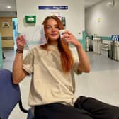 Matilda Crome at her hospital check-up.