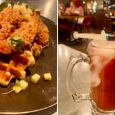 The Alchemist's Chicken & Waffles and Red Dead Zombie cocktail from its ICONS brunch (Photo: Holly Allton)
