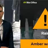 Met Office issues amber rain warning for parts of UK.
