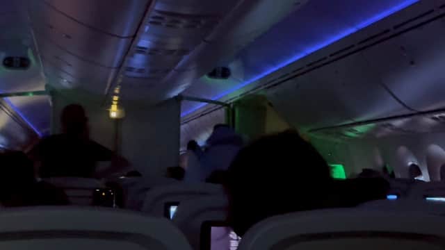 Drunk passengers argue on flight.