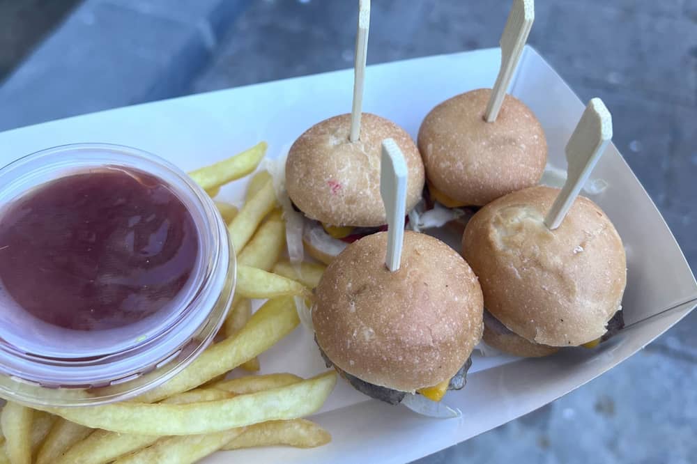 I had a tiny burger (okay four) in Yerevan, Armenia. Photo: Matthew Mohan-Hickson