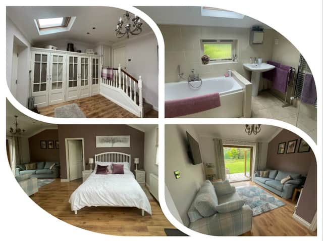 The interior of The Garden Suite at Fiddler Hall Barn, Newby Bridge, Lake District, a Sykes Cottages holiday home. Photos by Rochelle Barrand.
