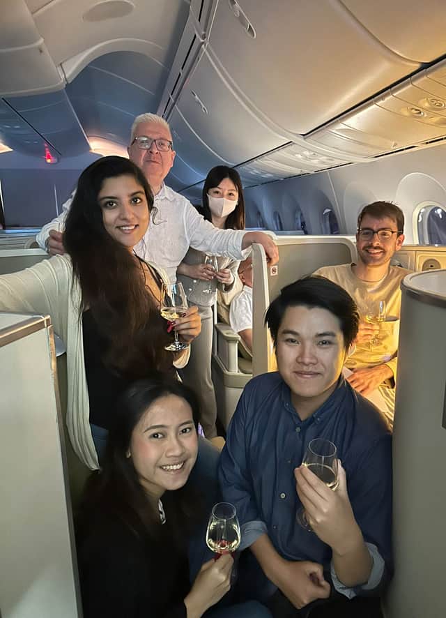 What's a birthday if you don't enjoy some company. Towards the end of the flight, the cabin crew brought over six glasses of champagne for me and my friends from the press trip to clink. It was such a wonderful touch.