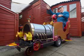 Great-grandfather Vin Wardman has turned his mobility scooter into a real-life Chitty Chitty Bang Bang, inspired by the 1968 film.