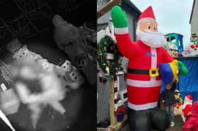 Thief steals giant Santa from charity Christmas display.