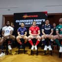 Scotland co-captain Rory Darge with the other Six Nations skippers, from left Italy's Michele Lamaro, England's Maro Itoje, France's Antoine Dupont, Wales' Jac Morgan and Ireland's Caelan Doris.