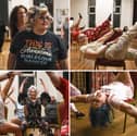 Chair burlesque dancers hold midnight burlesque-athon in their pyjamas