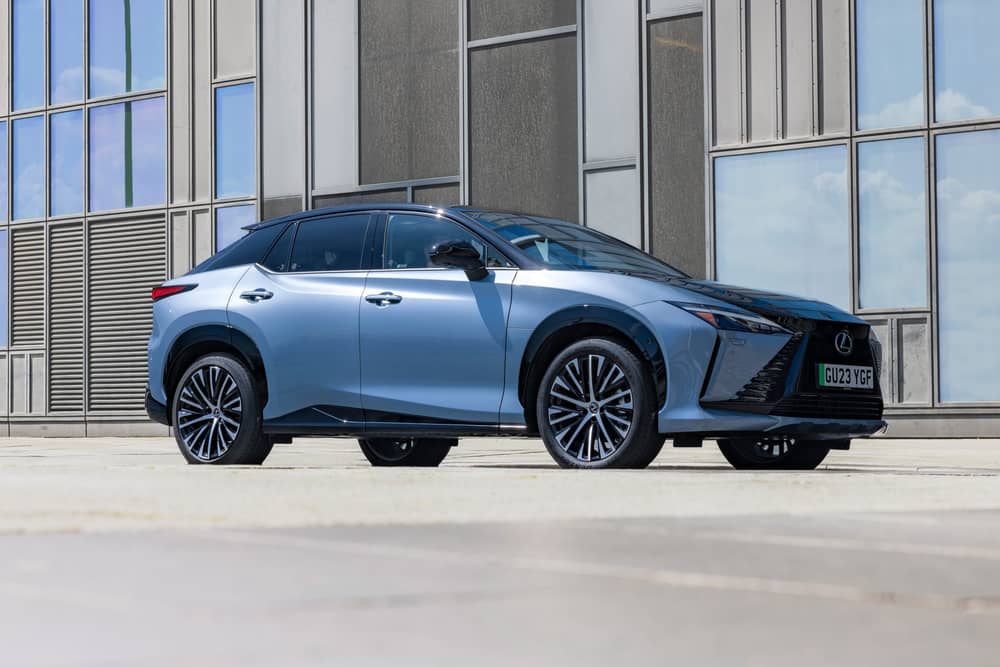 The Lexus RZ series has striking styling, and looks great from most angles