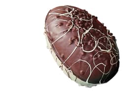 Sculpted by Hotel Chocolat, the £90 egg is is the size of an ostrich egg