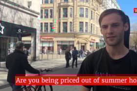A member of the public being interviewed