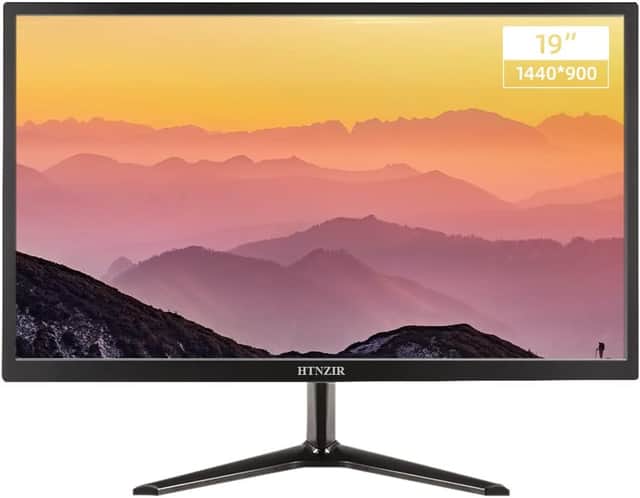 HTNZIR 19-inch monitor with built-in speakers and HDMI input