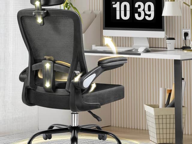 An affordable ergonomic chair with space-saving armrests