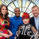 Bake-Off: The Professionals hosts and judges: (L-R) Ellie Taylor, Liam Charles, Cherish Finden and Benoit Blin 