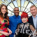 Bake-Off: The Professionals hosts and judges: (L-R) Ellie Taylor, Liam Charles, Cherish Finden and Benoit Blin 