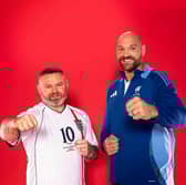 Soccer Aid 2025 - Wayne Rooney (L) and Tyson Fury (R)