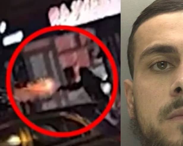 Kye Lemathy opens fire on street.