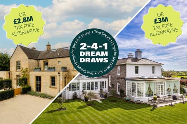 It can cost as little as £10 to enter draws for both houses at the moment - and Wowcher is offering more tickets for the money