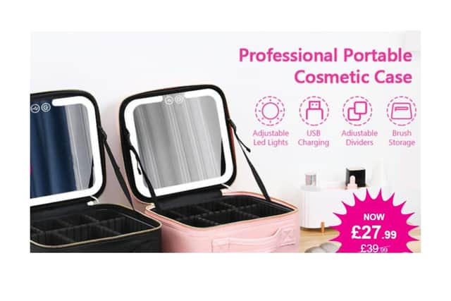 LED Light Makeup Case with Mirror