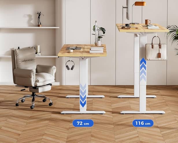 Standing desks are great for circulation, and they're becoming hugely popular in home offices