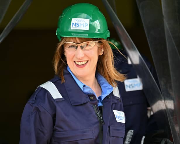 Rachel Reeves pictured during a visit to the St Fergus Gas Plant in St Fergus, northern Scotland on August 1, 2025 (Photo: ANDY BUCHANAN/AFP via Getty Images)      