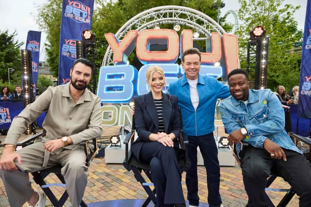 Rylan Clark, Holly Willoughby, Stephen Mulhern and Babatunde Aleshe.