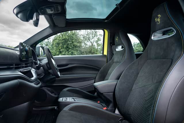 The interiors are a sea of Alcantara - and absolutely fabulous for it