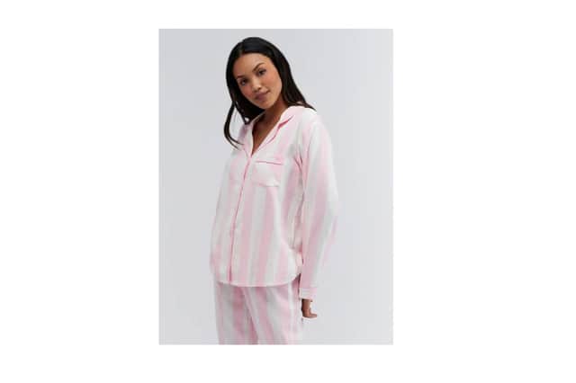 Super cute pink and white stripe pyjamas