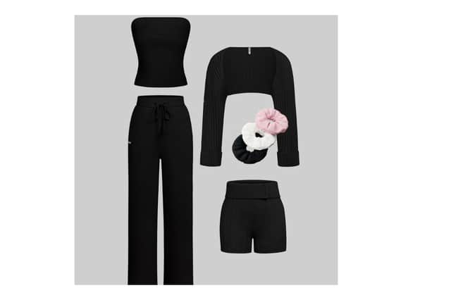 BetterMe Cosy Cable Knit Set in black