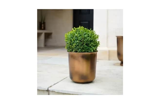 Copper curved planter