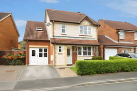 The detached Harrogate home occupies a peaceful cul-de-sac setting on the outskirts of the town