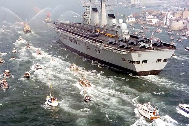 Loved Ones Celebrate the Return of HMS Invincible