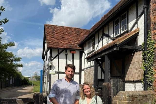 David Taylor MP with Lisa Timms, founder of Our Heath Barn CIC.