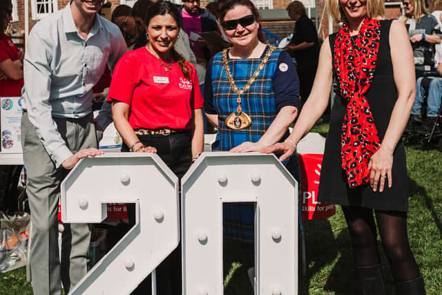 (L-R) Mayor of Watford - Peter Taylor, Playskill CEO, Niki Michael, Mayor of Dacorum, Catherine McArevey & Playskill founder, Andrea Clarke MBE